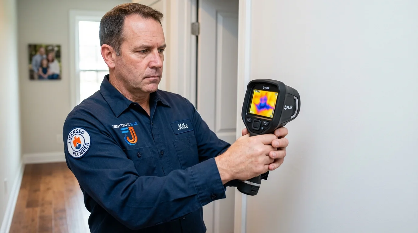 Thermal imaging leak detection by Johns Plumbing LLC in Bayville