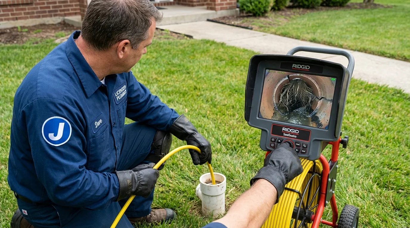Sewer camera inspection being performed by Johns Plumbing LLC in Bayville